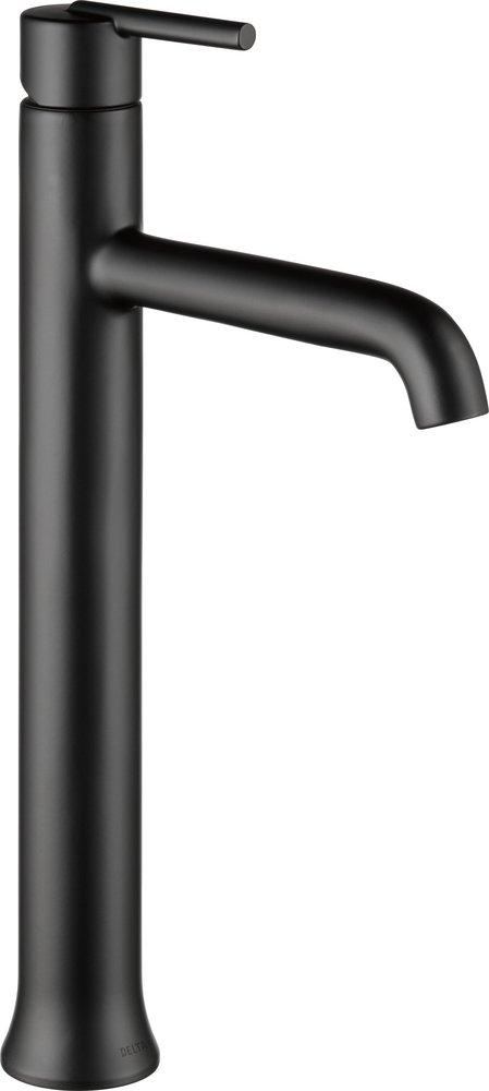 Delta Faucet Matte Black Single Handle Vessel Filler Bathroom Sink Faucet 