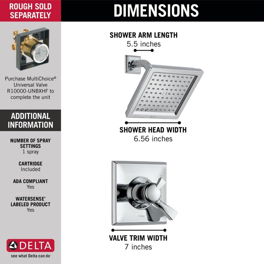 Delta Faucet Chrome Single Handle Single Function Shower Faucet (Trim Only) 