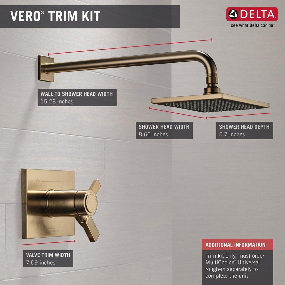 Delta Faucet Champagne Bronze Single Handle Single Function Shower Faucet (Trim Only) 