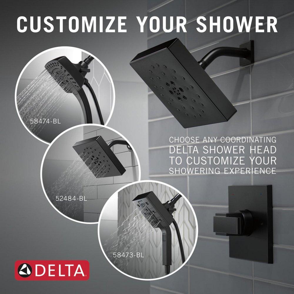 Delta Faucet Matte Black Single Handle Shower Faucet (Trim Only) 