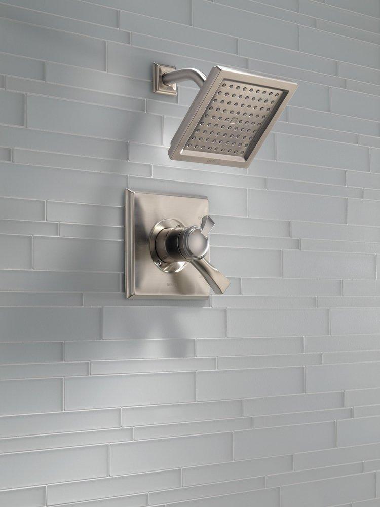 Delta Faucet Brilliance&reg; Stainless Single Handle Single Function Shower Faucet (Trim Only) 