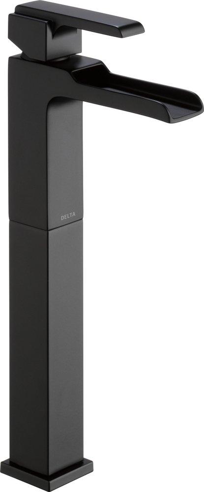Delta Faucet Matte Black Single Handle Vessel Filler Bathroom Sink Faucet with Riser 