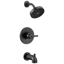 One Handle Single Function Bathtub & Shower Faucet in Matte Black (Trim Only)