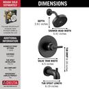 Delta Faucet Matte Black Single Handle Single Function Bathtub & Shower Faucet (Trim Only) 