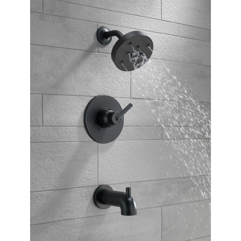 Delta Faucet Matte Black Single Handle Single Function Bathtub & Shower Faucet (Trim Only) 