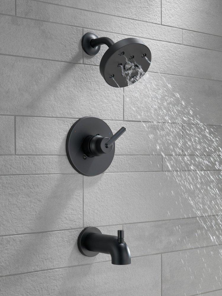 Delta Faucet Matte Black Single Handle Single Function Bathtub & Shower Faucet (Trim Only) 
