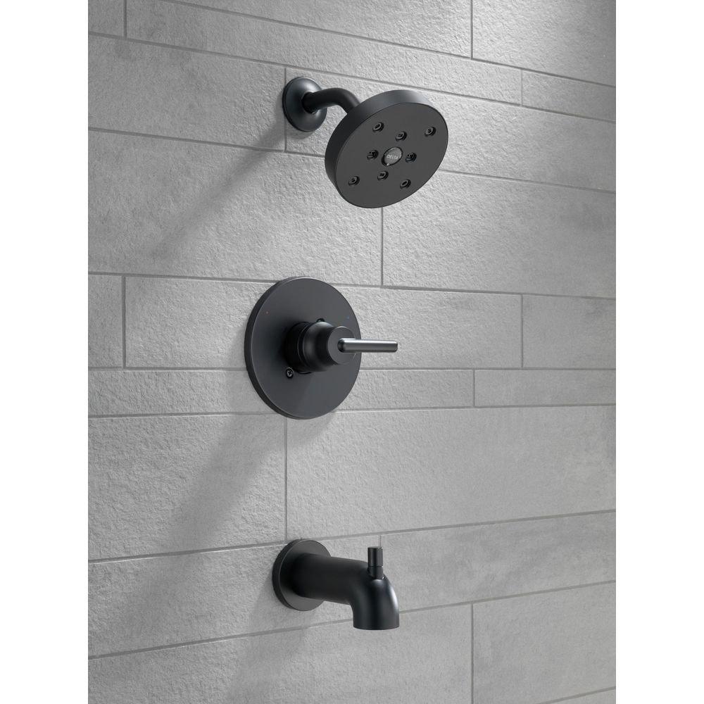 Delta Faucet Matte Black Single Handle Single Function Bathtub & Shower Faucet (Trim Only) 