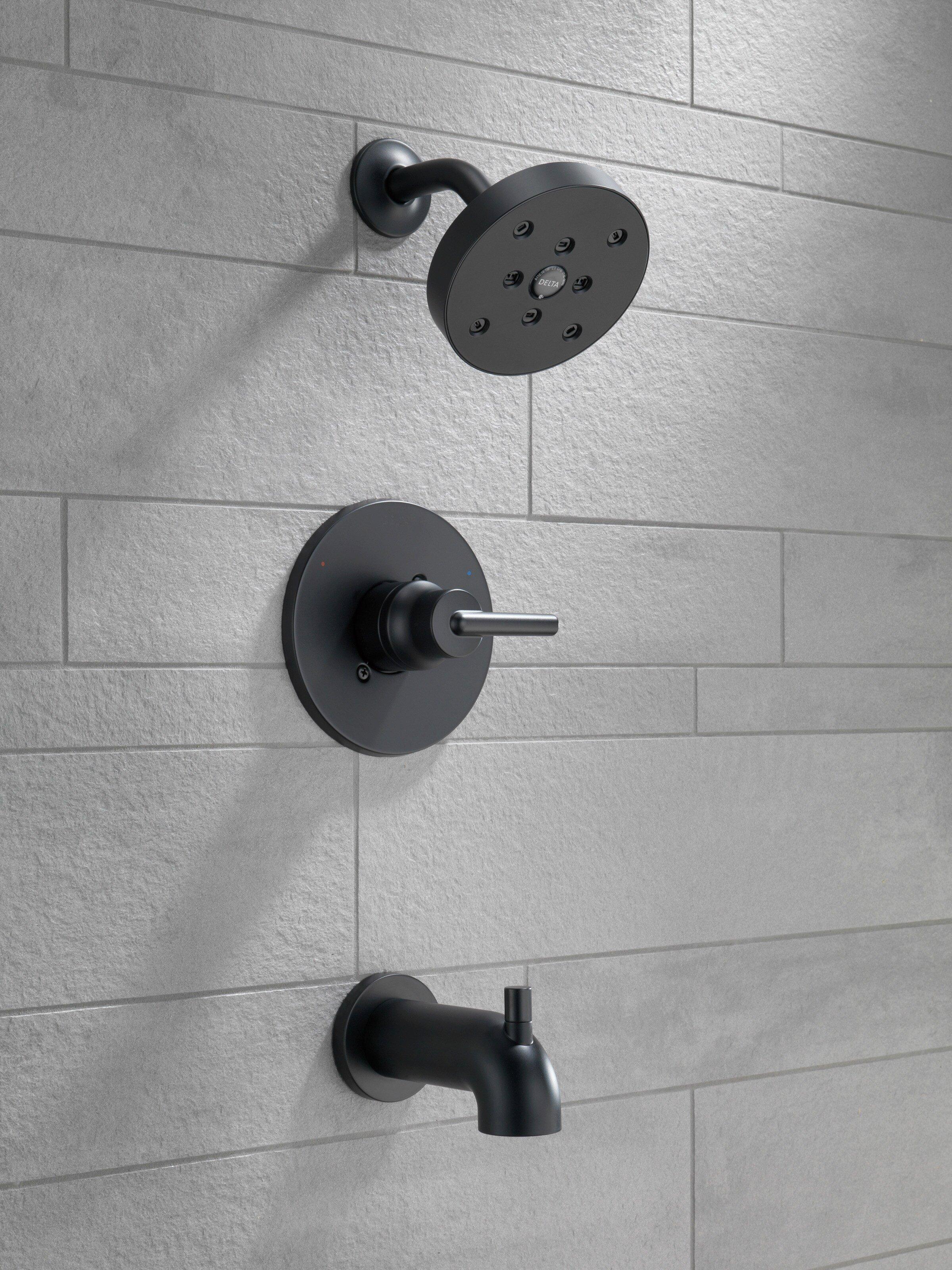 Delta Faucet Matte Black Single Handle Single Function Bathtub & Shower Faucet (Trim Only) 