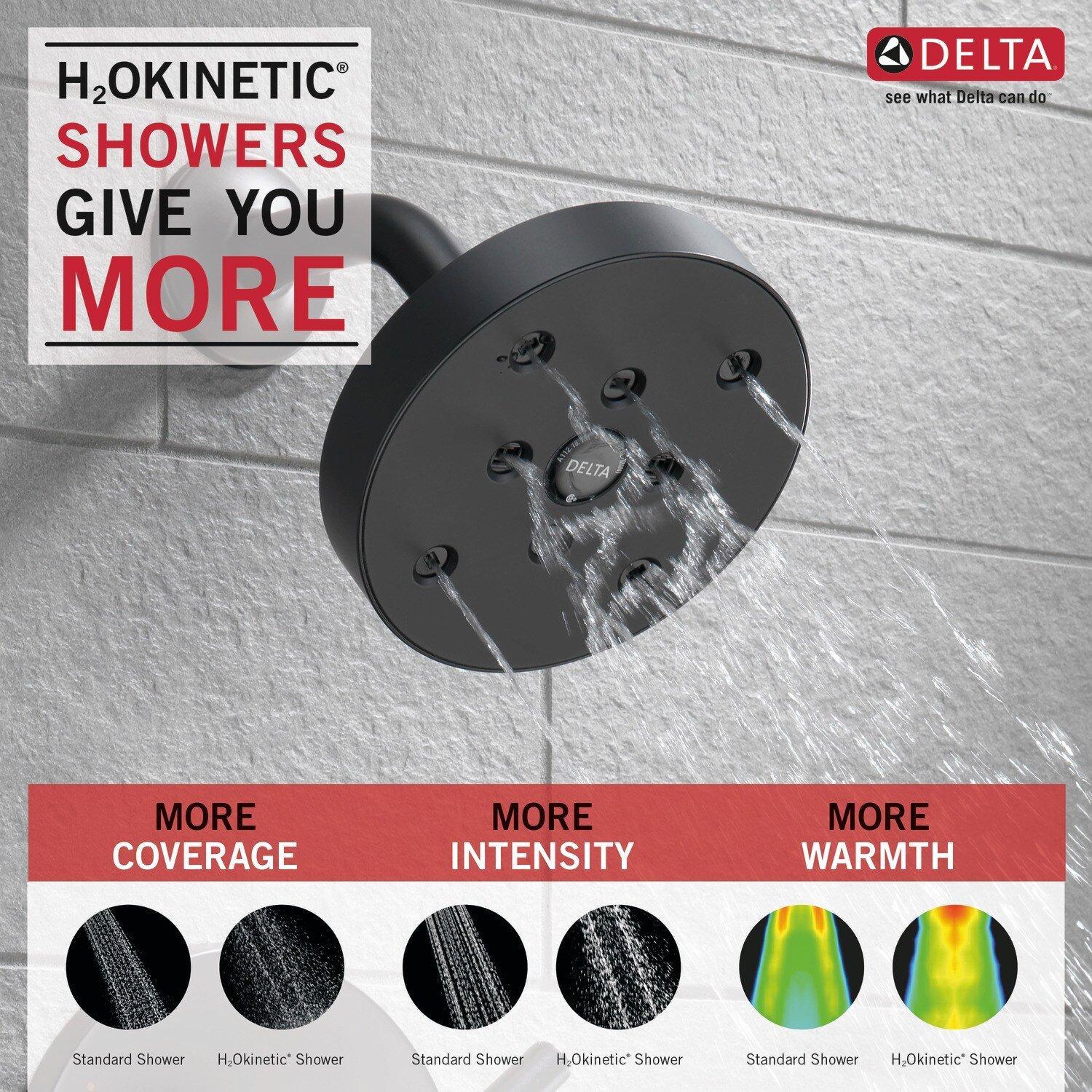Delta Faucet Matte Black Single Handle Single Function Bathtub & Shower Faucet (Trim Only) 