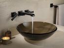 Delta Faucet Matte Black Two Handle Wall Mount Widespread Bathroom Sink Faucet 