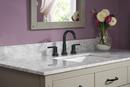 Delta Faucet Matte Black Two Handle Widespread Bathroom Sink Faucet with Metal Drain Assembly 