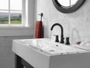 Delta Faucet Matte Black Two Handle Widespread Bathroom Sink Faucet with Metal Drain Assembly 