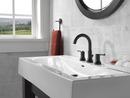 Delta Faucet Matte Black Two Handle Widespread Bathroom Sink Faucet with Metal Drain Assembly 