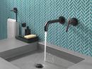 Delta Faucet Matte Black Rectangular Open Towel Ring 