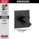 Delta Faucet Matte Black Two Handle Bathtub & Shower Faucet (Trim Only) 
