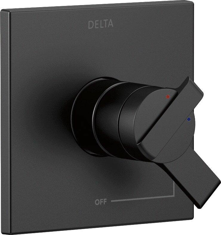 Delta Faucet Matte Black Two Handle Bathtub & Shower Faucet (Trim Only) 