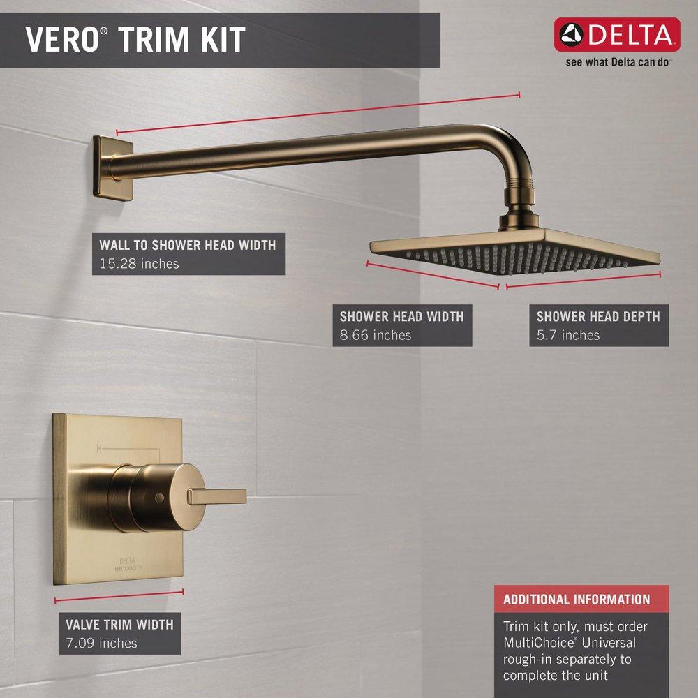 Delta Faucet Brilliance&reg; Champagne Bronze Single Handle Single Function Shower Faucet (Trim Only) 