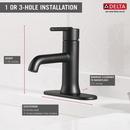 Delta Faucet Matte Black Single Handle Monoblock Bathroom Sink Faucet 