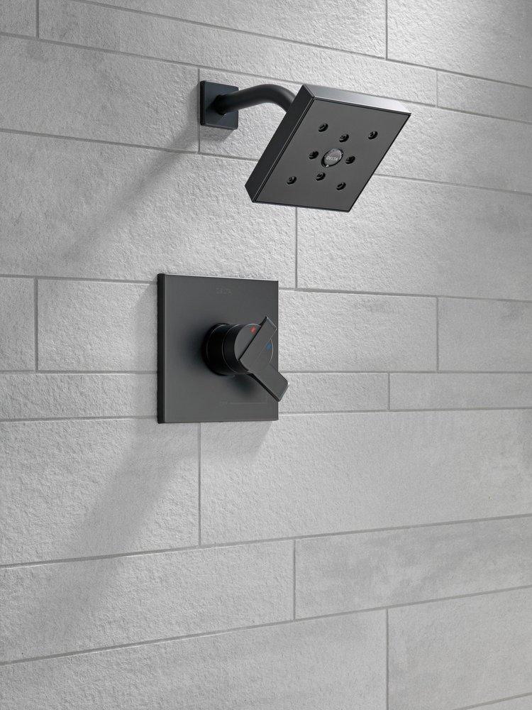 Delta Faucet Matte Black Single Handle Single Function Shower Faucet (Trim Only) 