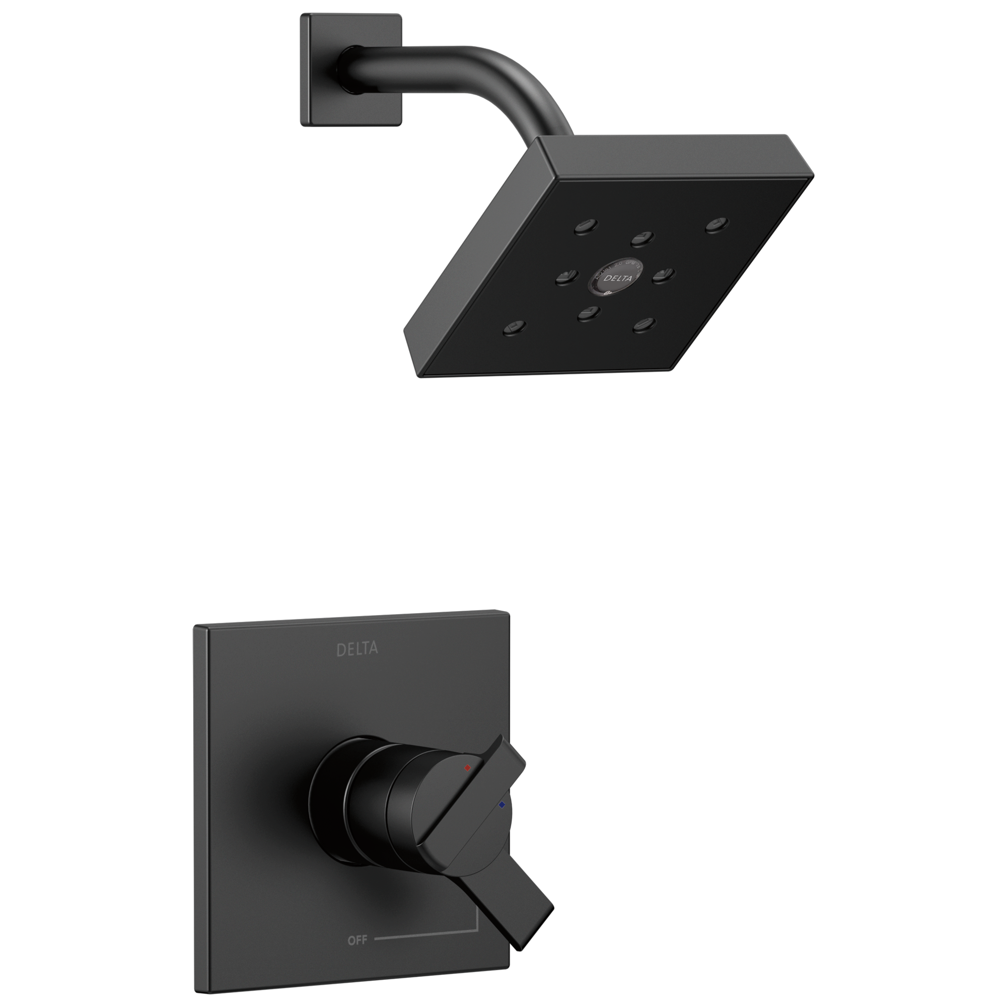 Delta Faucet Matte Black Single Handle Single Function Shower Faucet (Trim Only) 