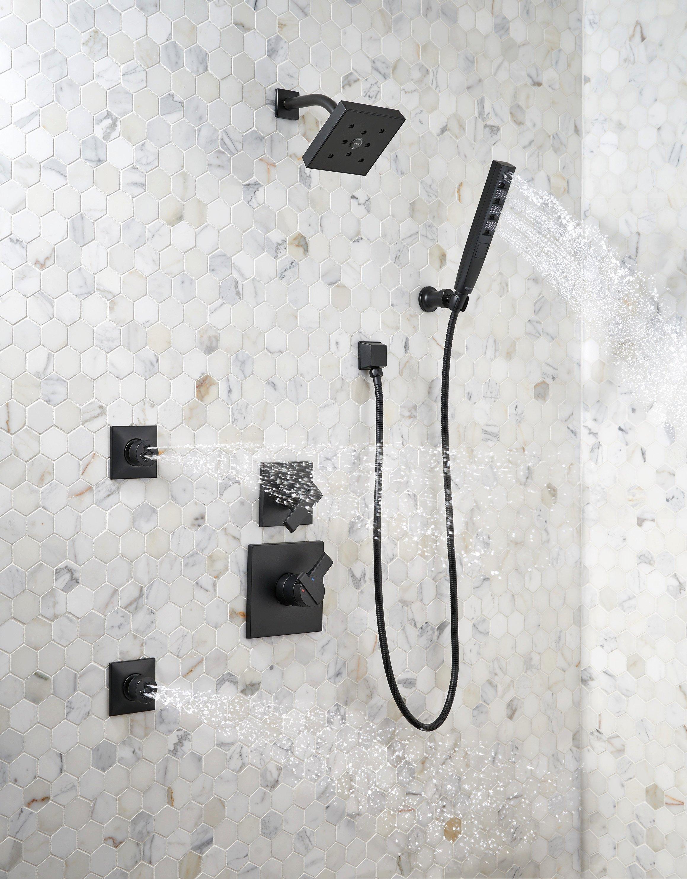 Delta Faucet Matte Black Single Handle Single Function Shower Faucet (Trim Only) 
