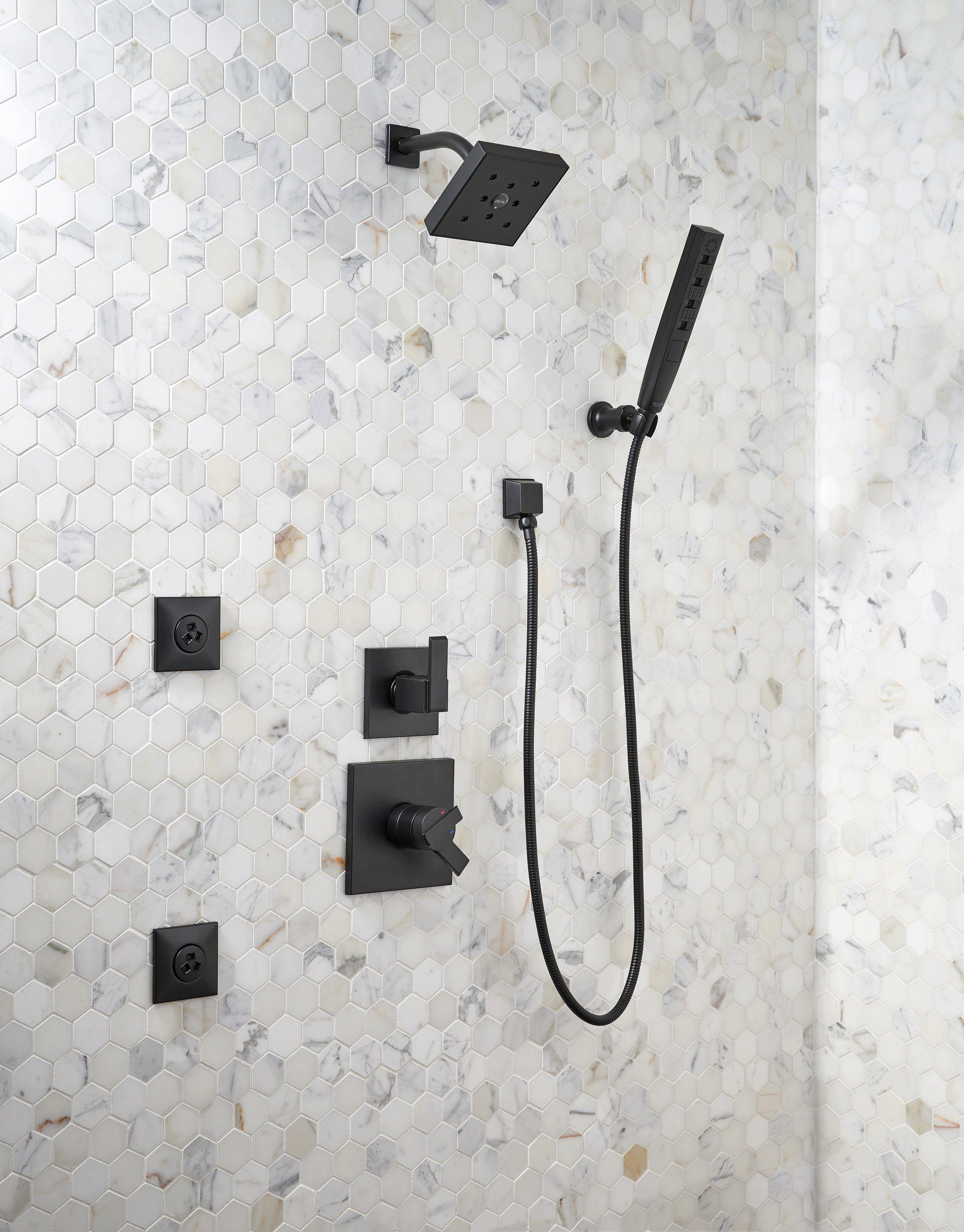 Delta Faucet Matte Black Single Handle Single Function Shower Faucet (Trim Only) 