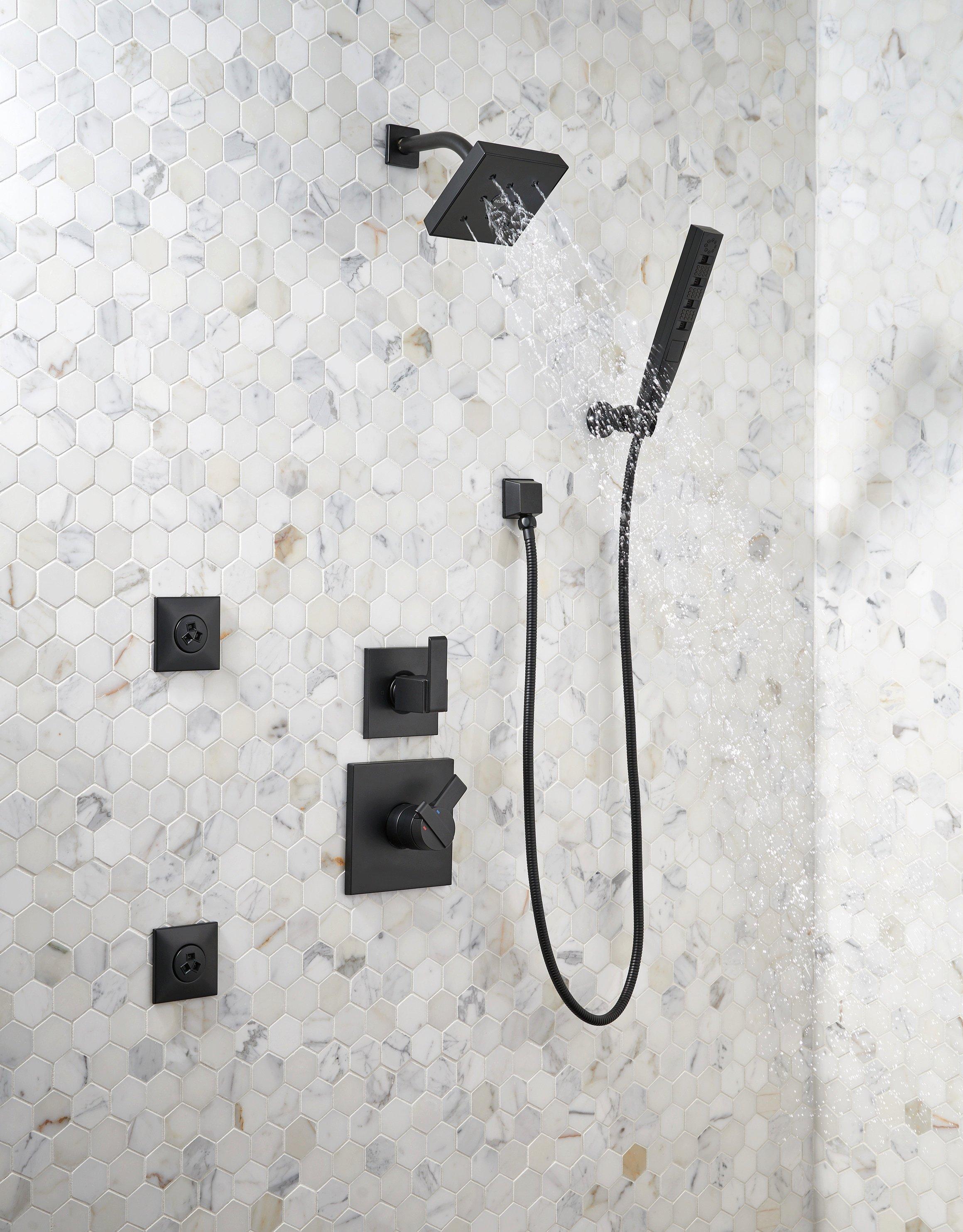 Delta Faucet Matte Black Single Handle Single Function Shower Faucet (Trim Only) 