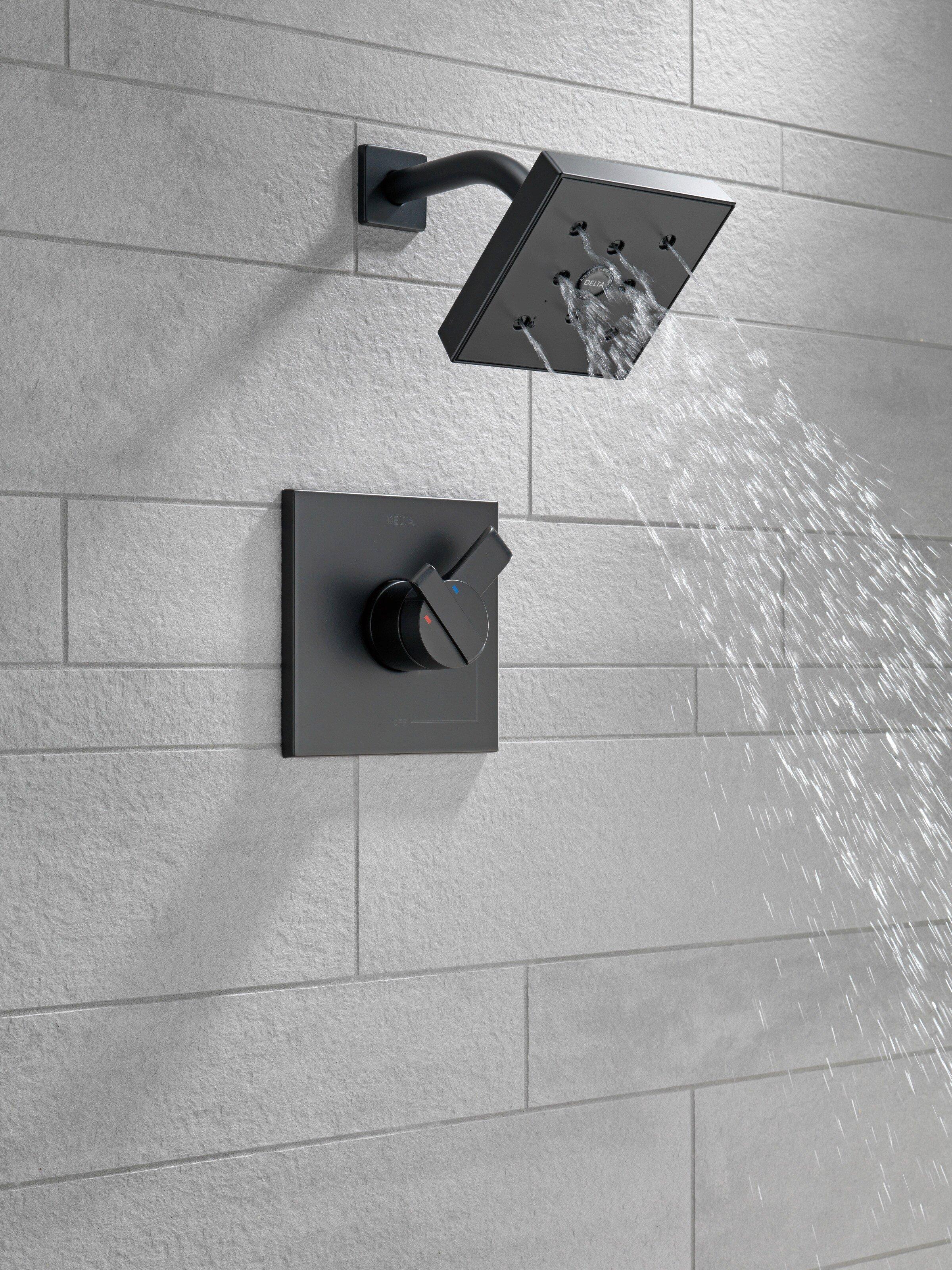 Delta Faucet Matte Black Single Handle Single Function Shower Faucet (Trim Only) 