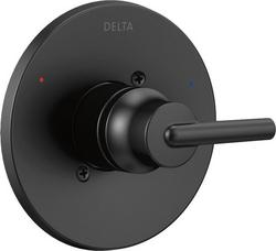 Single Handle Pressure Balancing Valve Trim in Matte Black