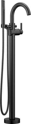 Delta Faucet Matte Black Single Handle Floor Mount Filler with Handshower (Trim Only) 