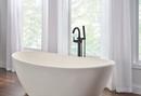 Delta Faucet Matte Black Single Handle Floor Mount Filler with Handshower (Trim Only) 