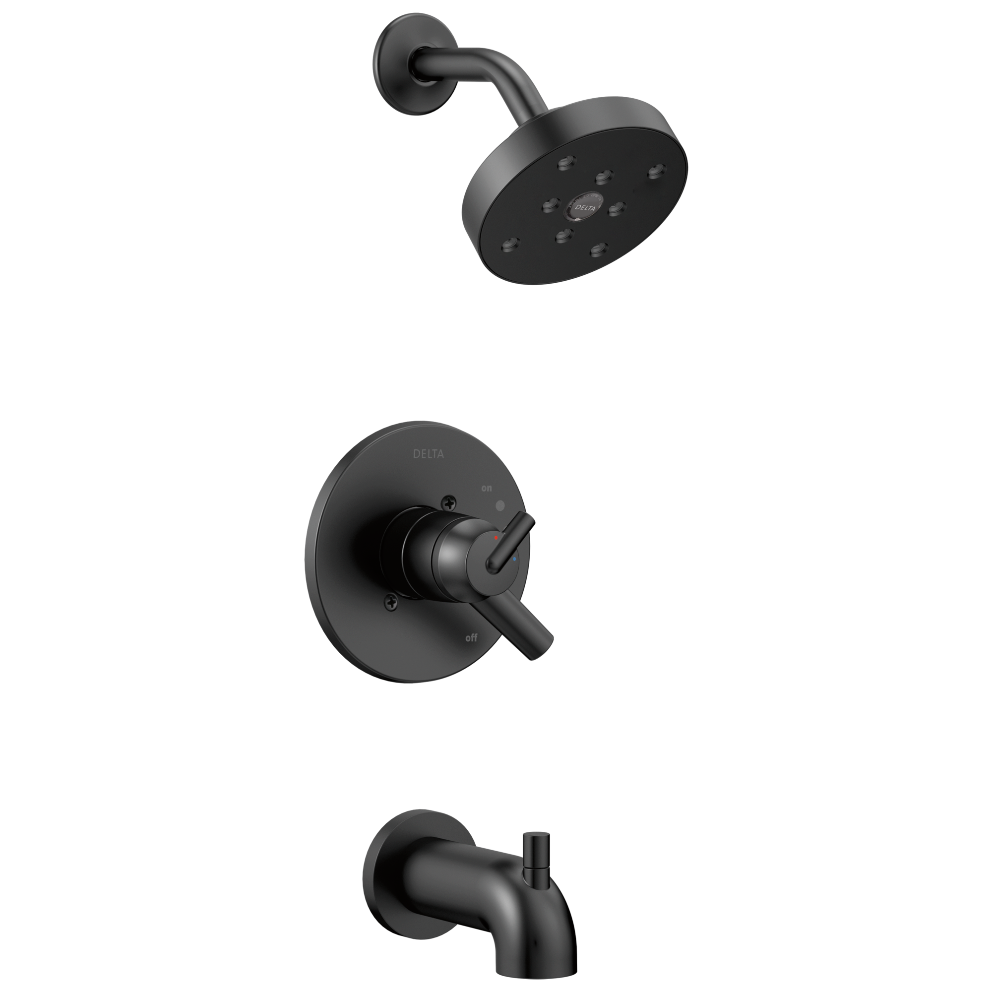 Delta Faucet Matte Black Two Handle Single Function Bathtub & Shower Faucet (Trim Only) 