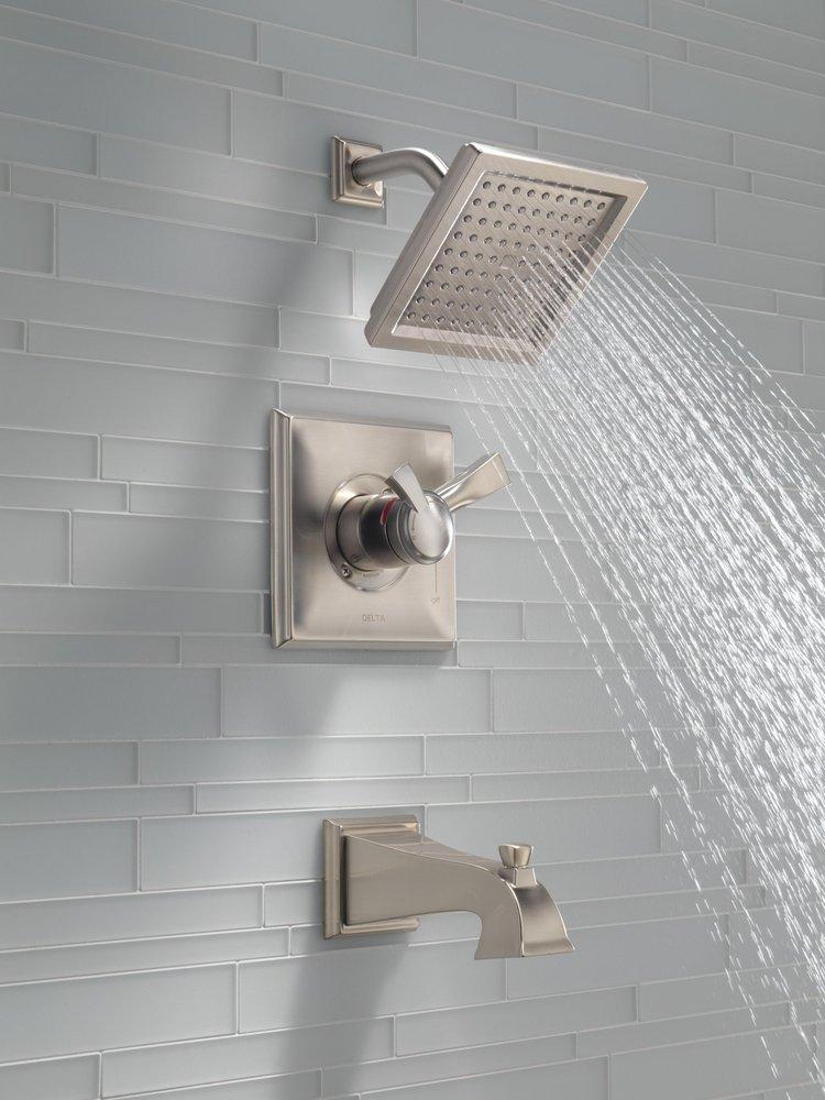 Delta Faucet Brilliance Stainless Two Handle Single Function Bathtub & Shower Faucet (Trim Only) 