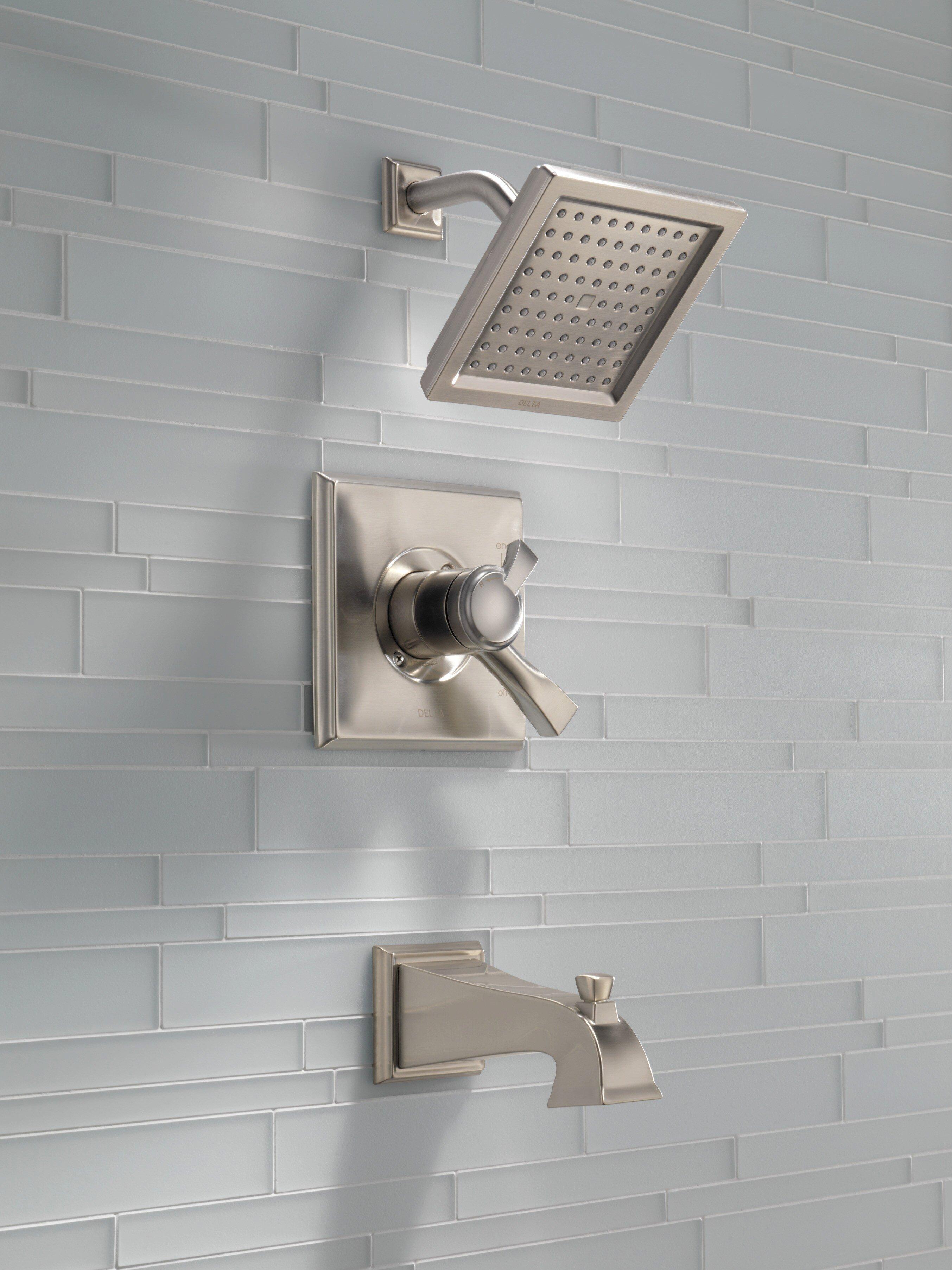 Delta Faucet Brilliance Stainless Two Handle Single Function Bathtub & Shower Faucet (Trim Only) 