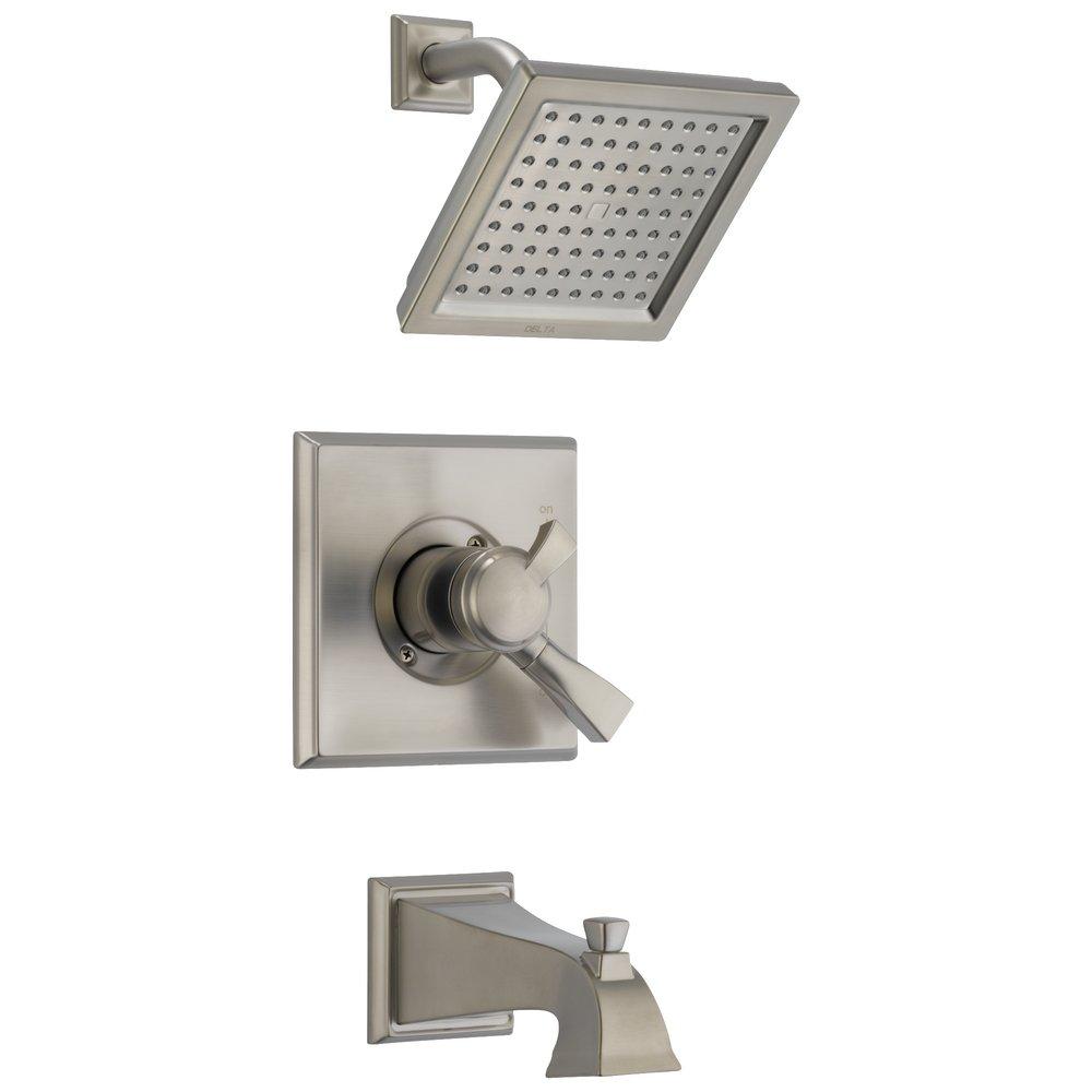 Delta Faucet Stainless Two Handle Single Function Bathtub & Shower Faucet (Trim Only) 