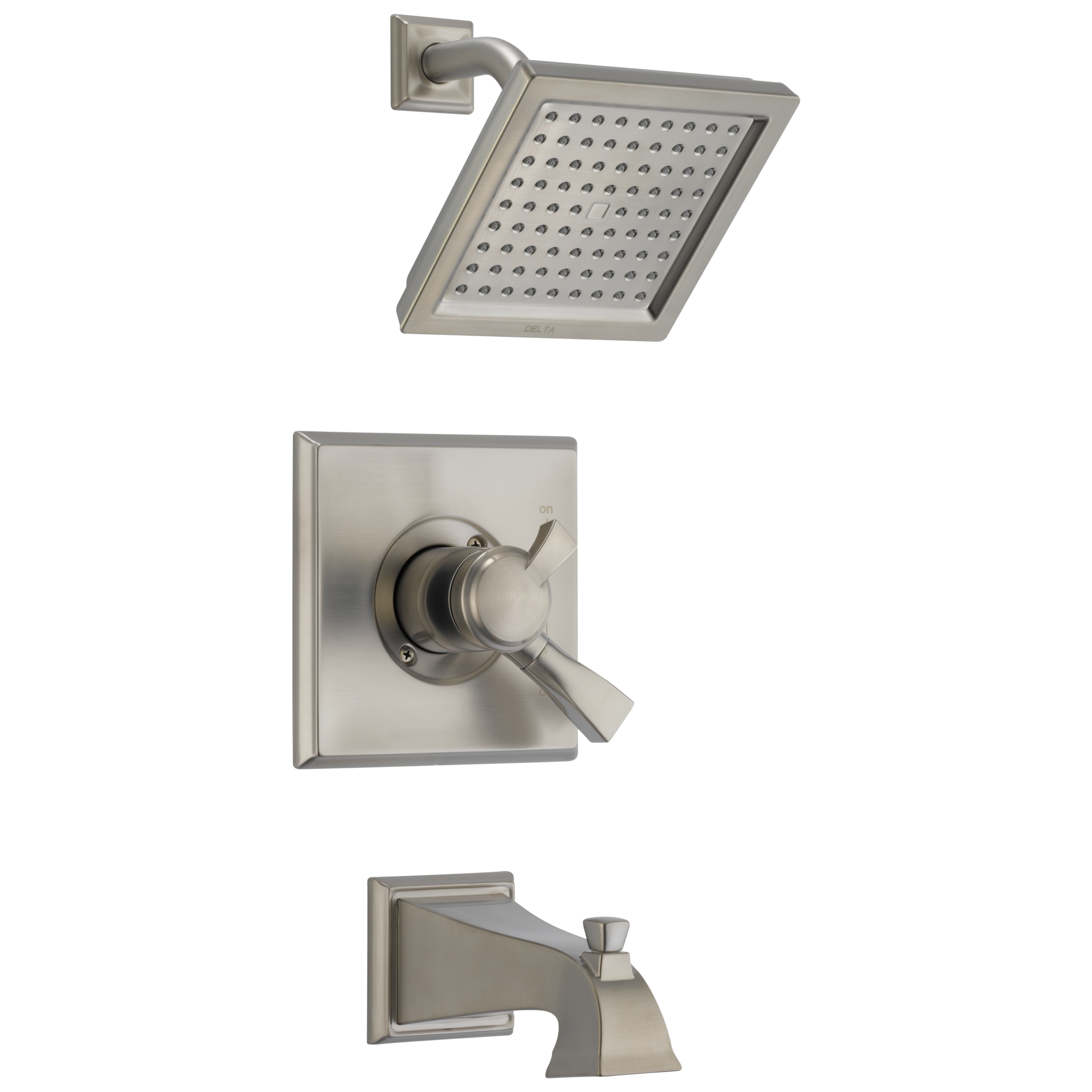 Delta Faucet Brilliance Stainless Two Handle Single Function Bathtub & Shower Faucet (Trim Only) 