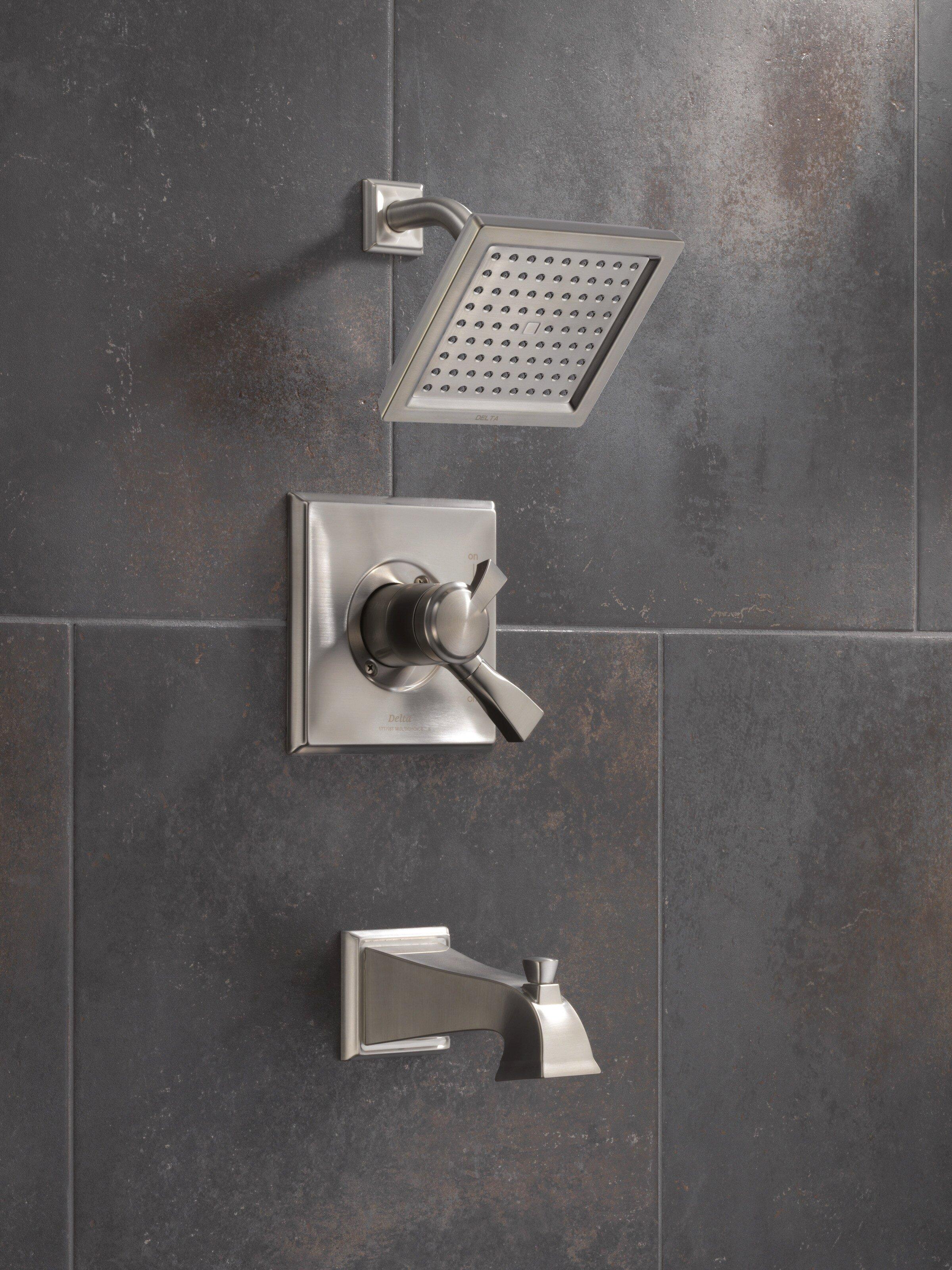 Delta Faucet Brilliance Stainless Two Handle Single Function Bathtub & Shower Faucet (Trim Only) 