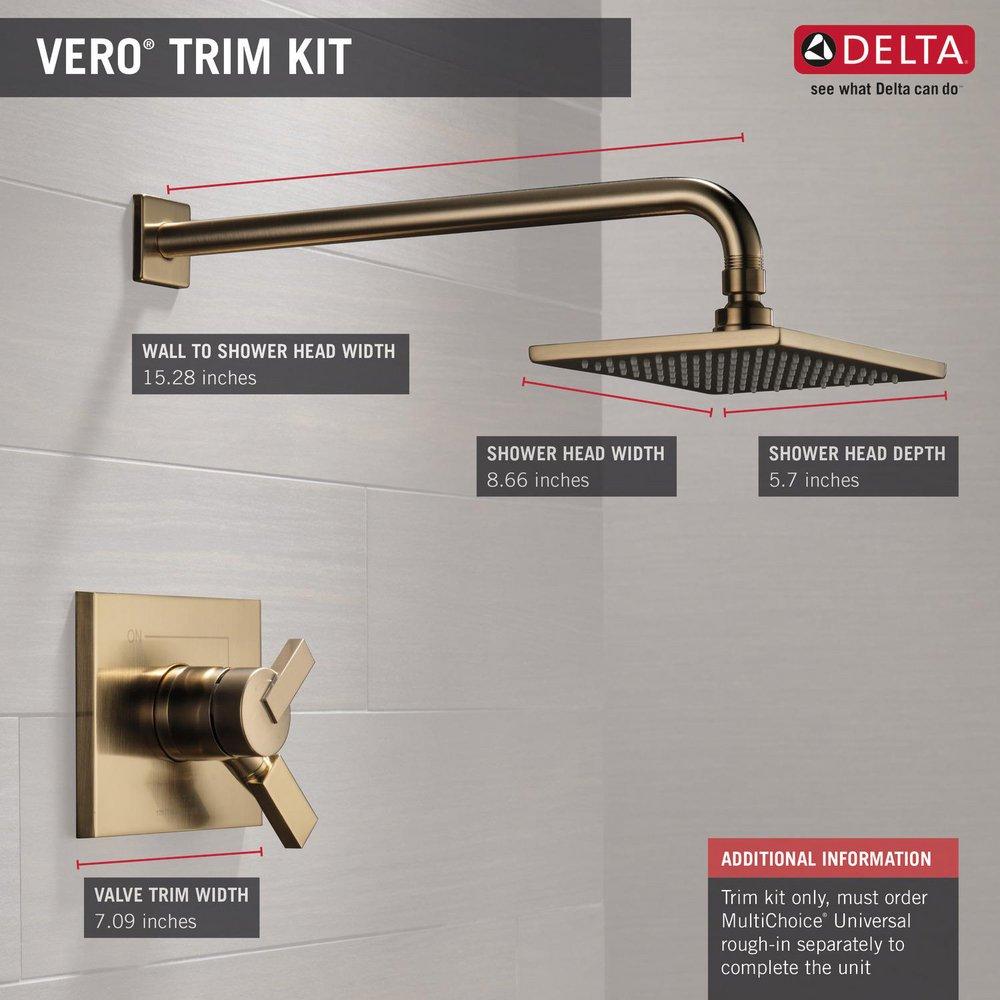 Delta Faucet Brilliance&reg; Champagne Bronze Single Handle Single Function Shower Faucet (Trim Only) 