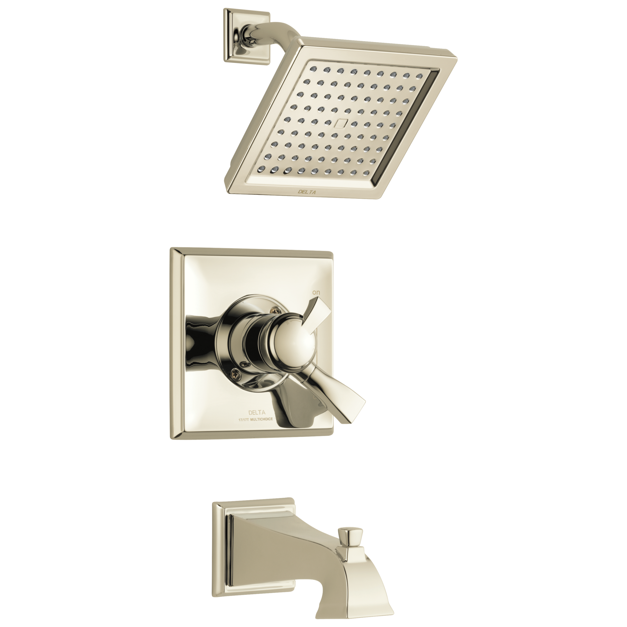 Delta Faucet Polished Nickel Two Handle Single Function Bathtub & Shower Faucet (Trim Only) 