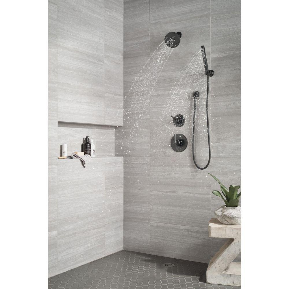 Delta Faucet Matte Black Single Handle Single Function Shower Faucet (Trim Only) 