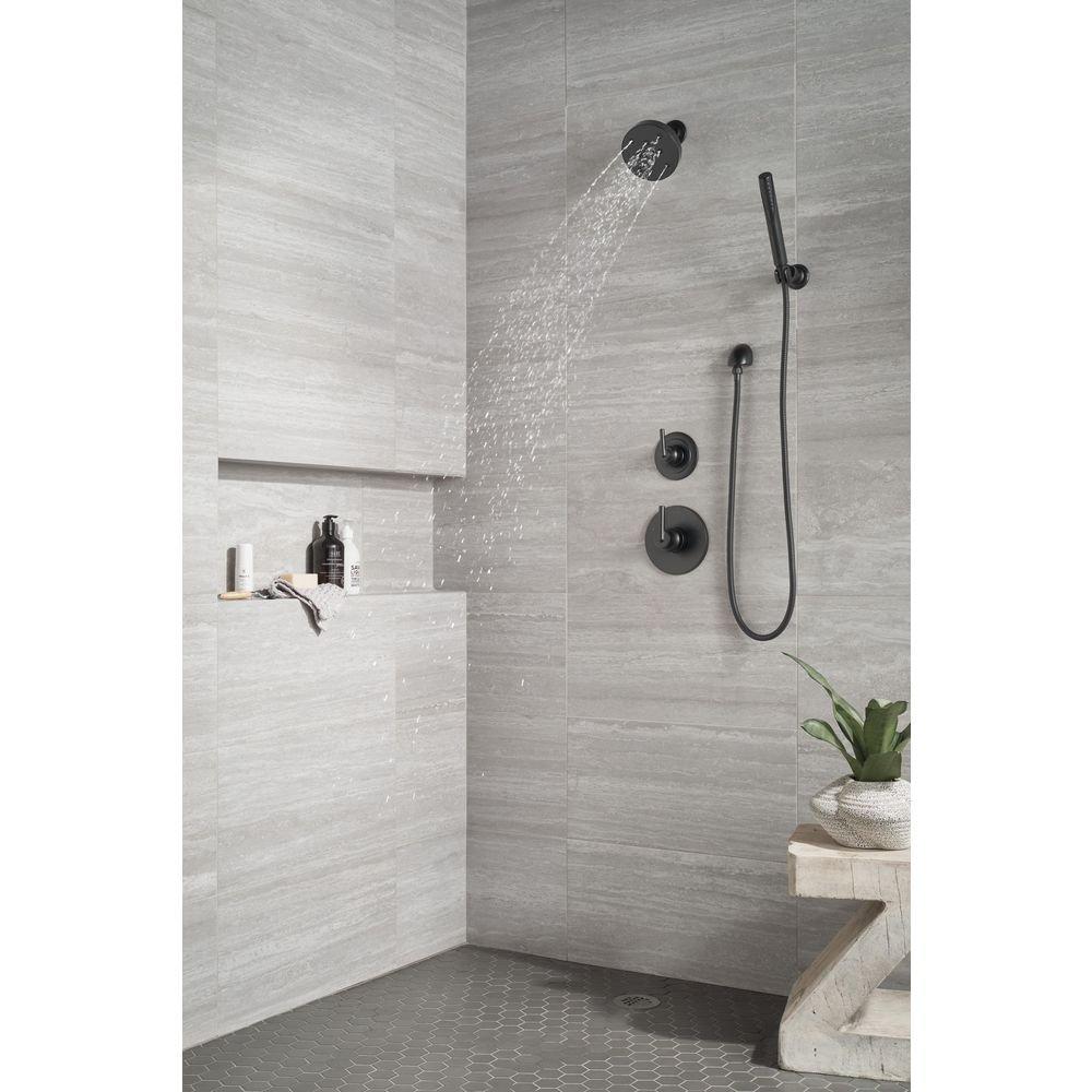 Delta Faucet Matte Black Single Handle Single Function Shower Faucet (Trim Only) 
