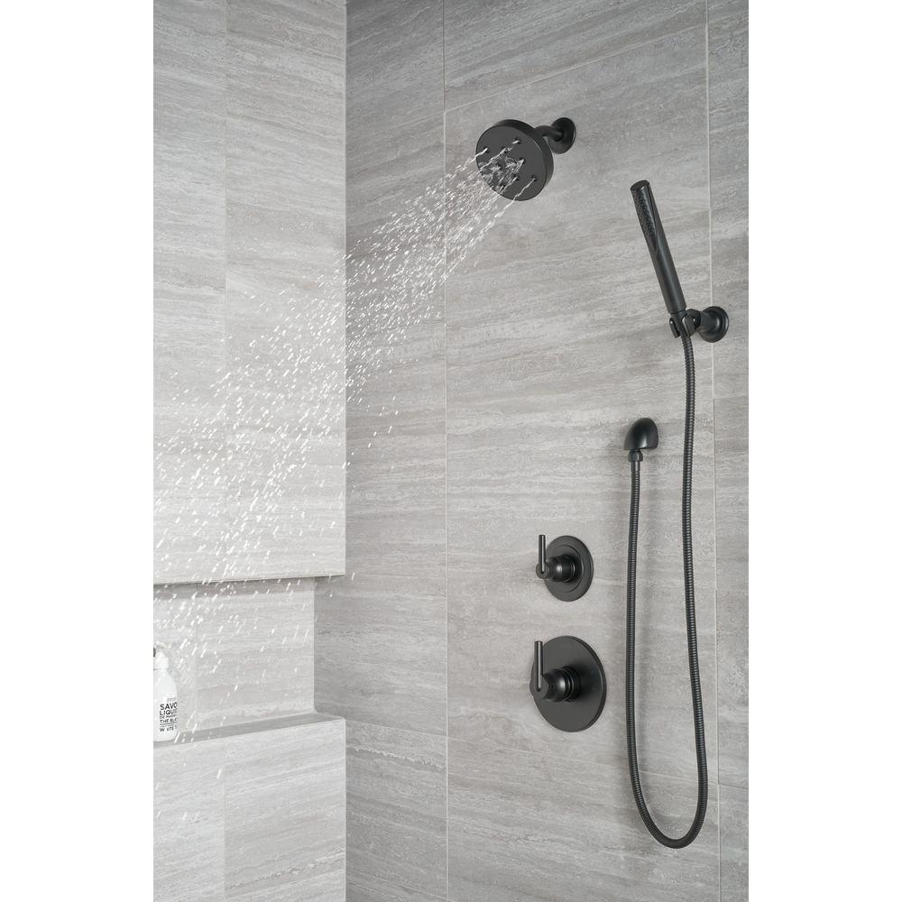Delta Faucet Matte Black Single Handle Single Function Shower Faucet (Trim Only) 