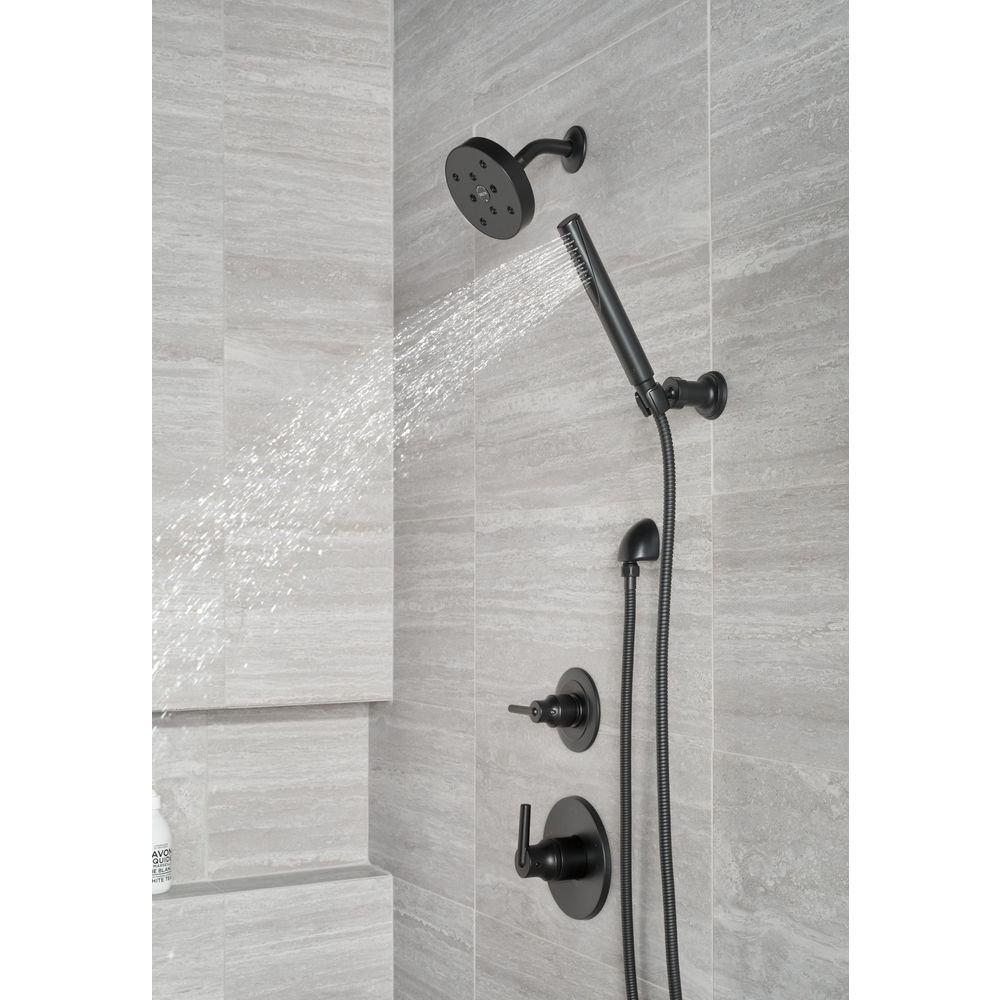 Delta Faucet Matte Black Single Handle Single Function Shower Faucet (Trim Only) 