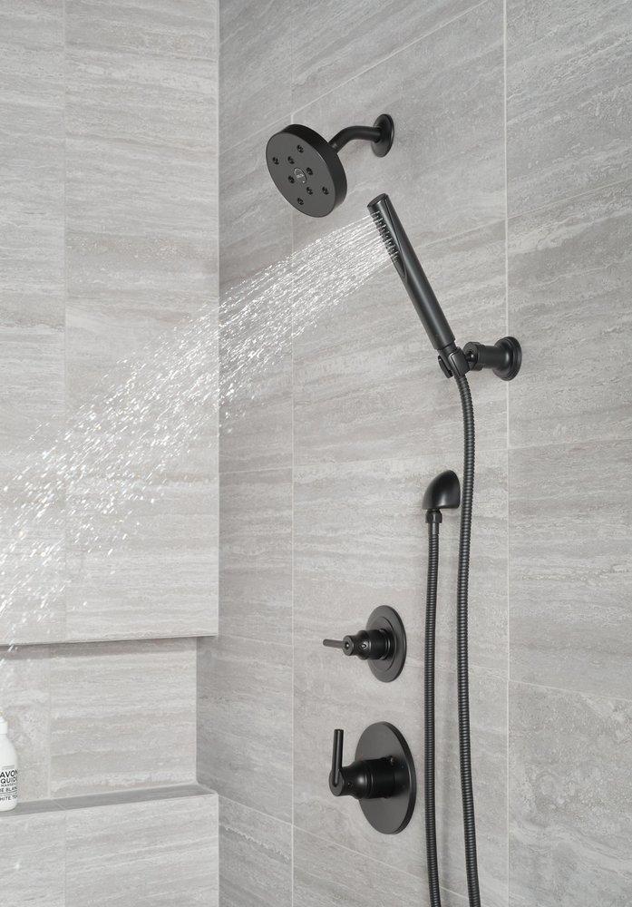 Delta Faucet Matte Black Single Handle Single Function Shower Faucet (Trim Only) 