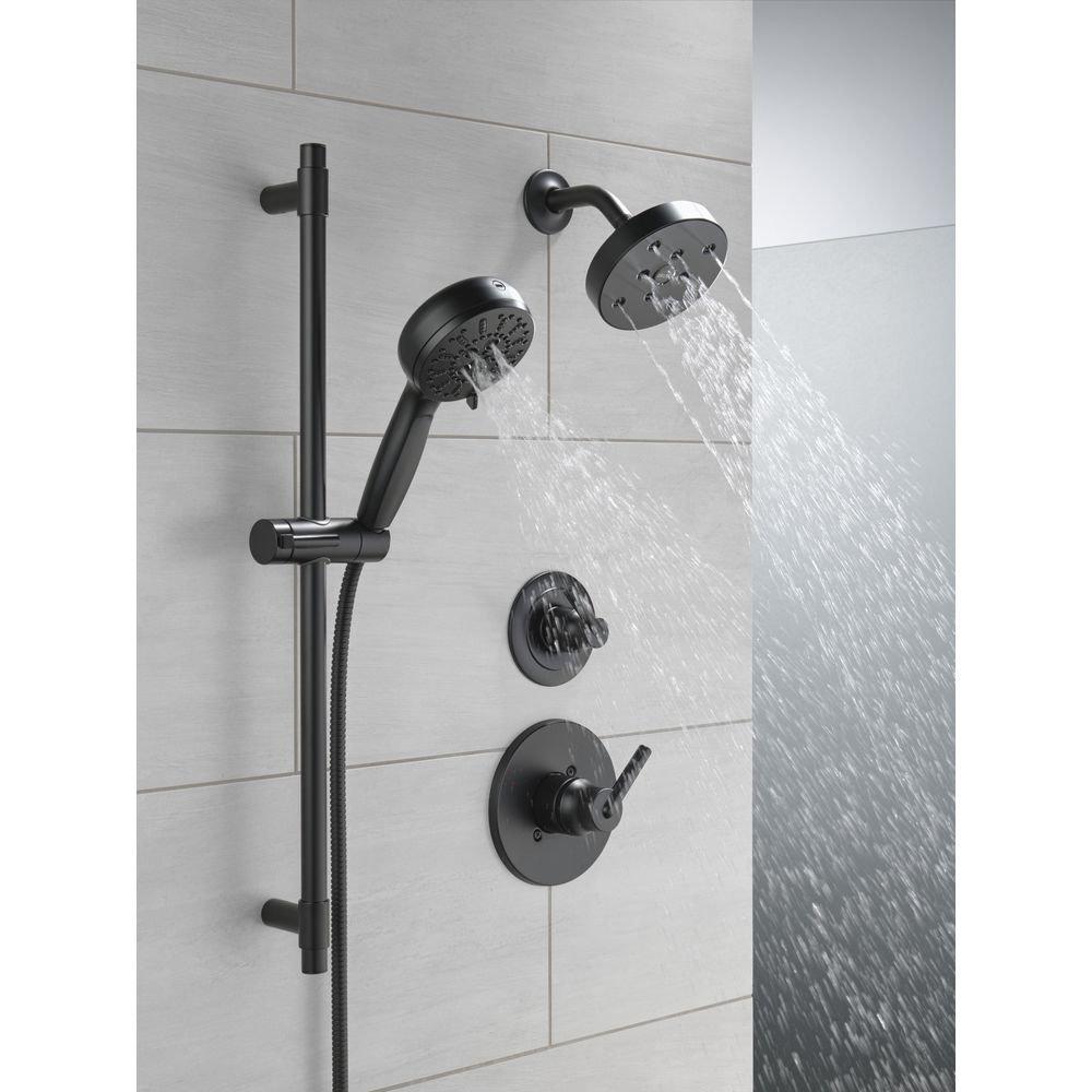 Delta Faucet Matte Black Single Handle Single Function Shower Faucet (Trim Only) 