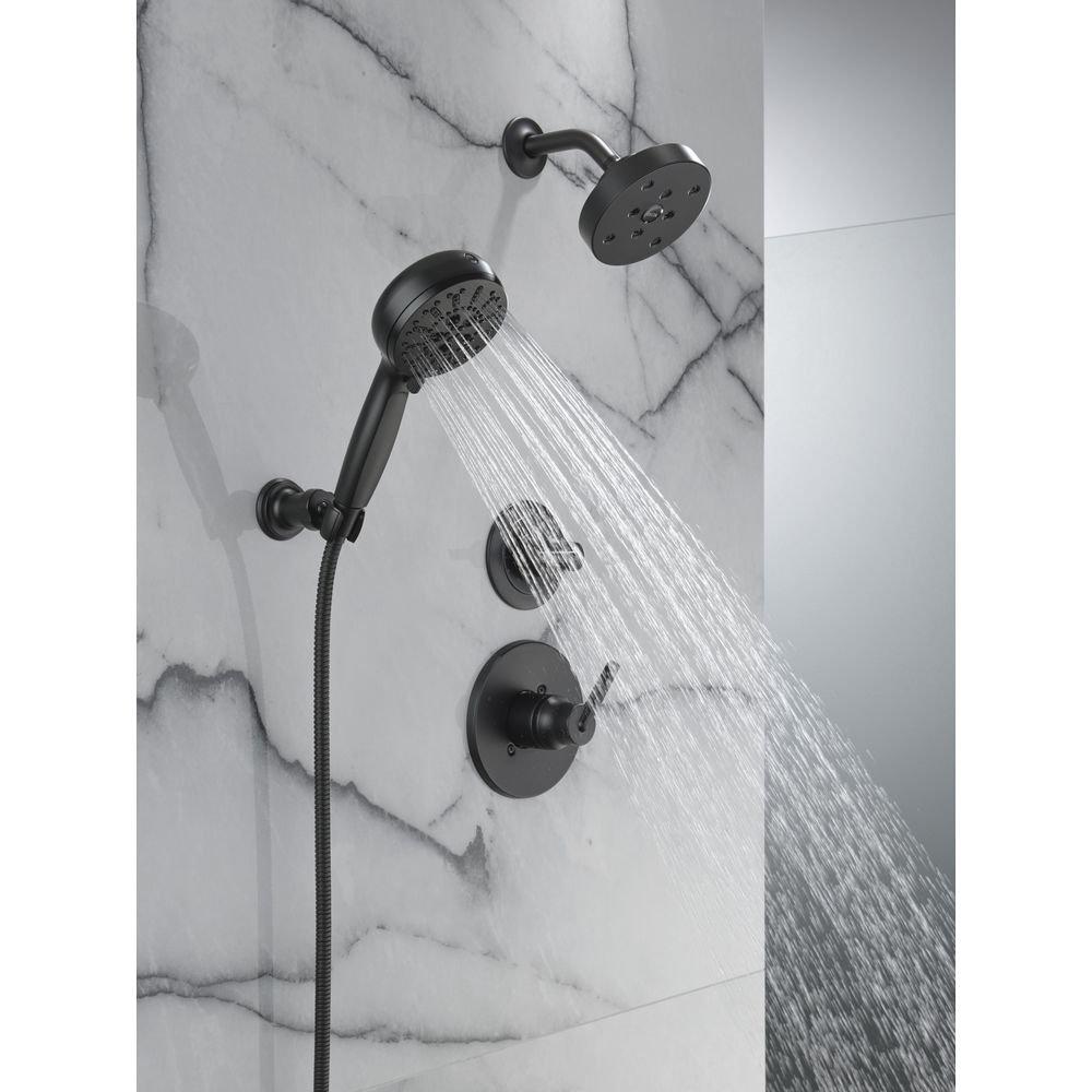 Delta Faucet Matte Black Single Handle Single Function Shower Faucet (Trim Only) 