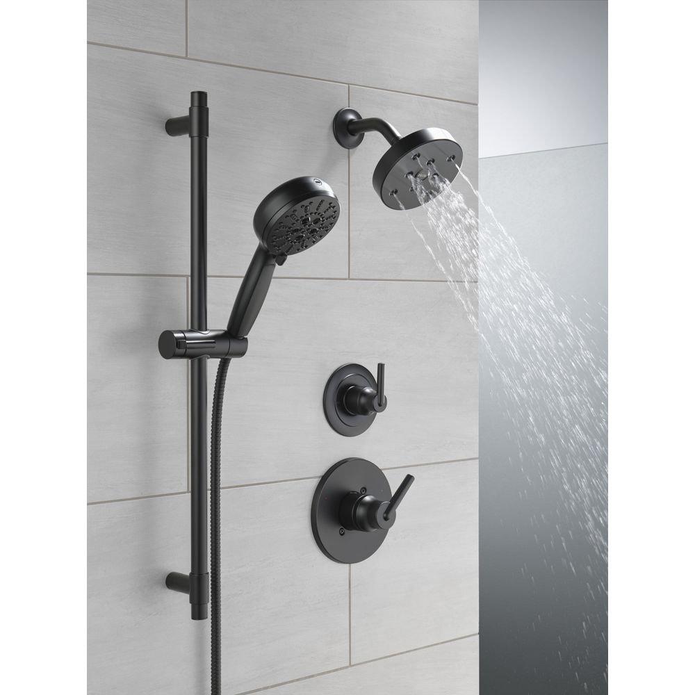 Delta Faucet Matte Black Single Handle Single Function Shower Faucet (Trim Only) 