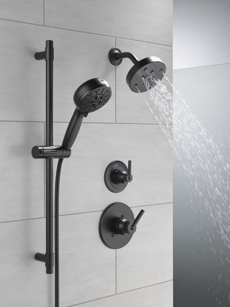 Delta Faucet Matte Black Single Handle Single Function Shower Faucet (Trim Only) 