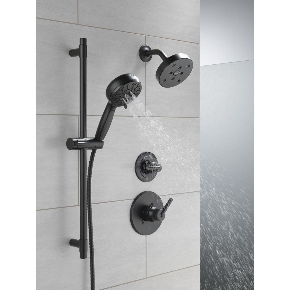 Delta Faucet Matte Black Single Handle Single Function Shower Faucet (Trim Only) 