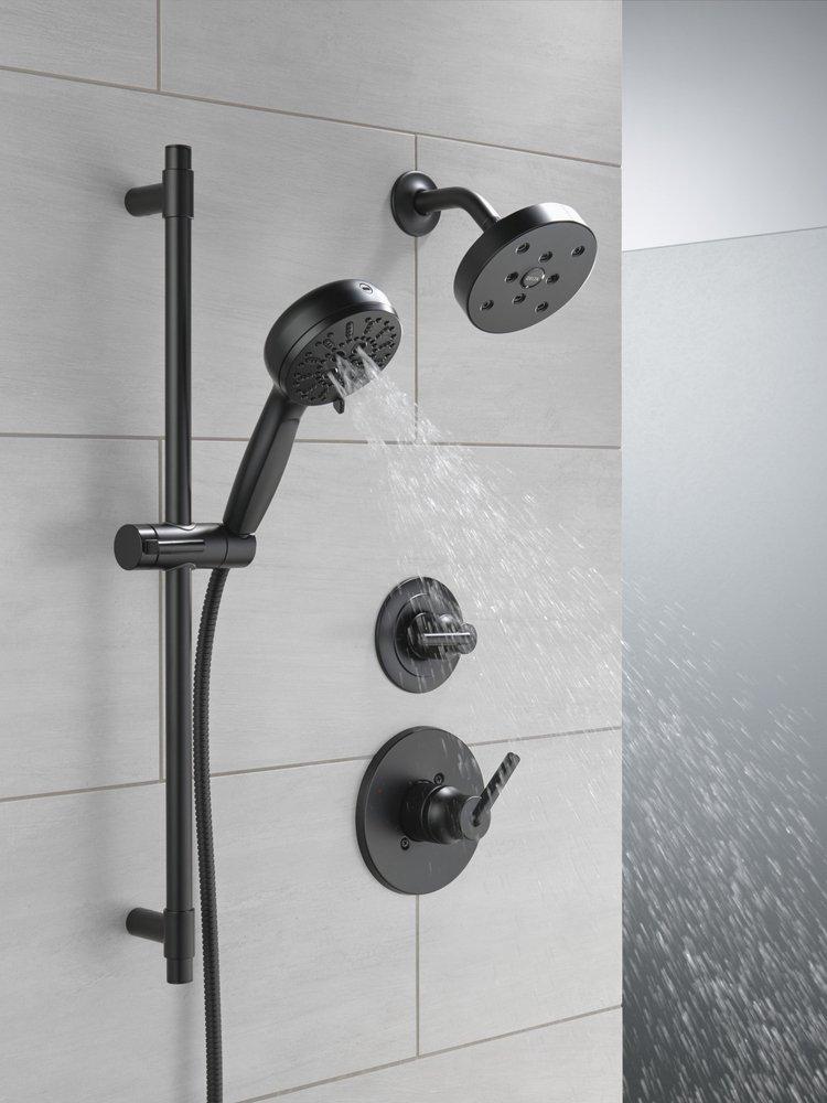 Delta Faucet Matte Black Single Handle Single Function Shower Faucet (Trim Only) 
